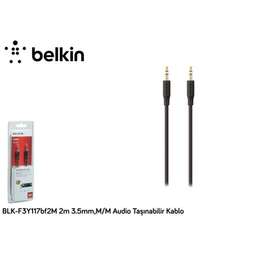 Belkin BLK-F3Y117bf2M 2m 3.5mm,M/M Audio Taşınabilir Kablo