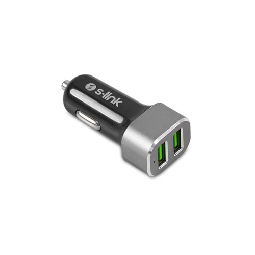 S-link SW-AHC36M 2 USB, 3.1A Metal Araç Şarj Cihazı