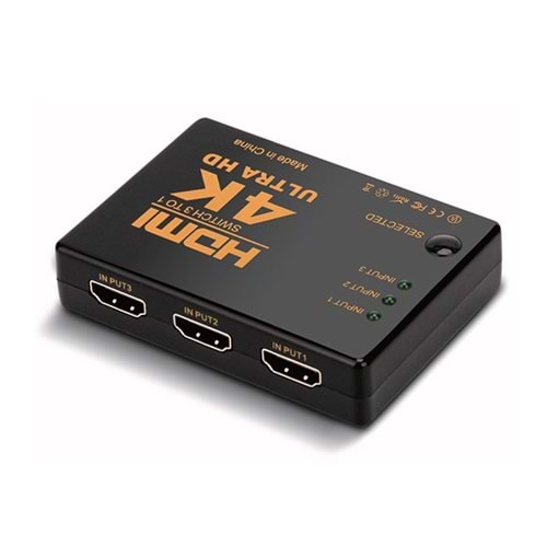 S-link SL-HSW4K33 HDMI 3TO1 SWITCH 4K*2K, IR +Adaptör