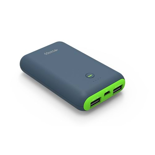 S-link IP-S75 7500mAh Powerbank Gri/Yeşil Taşınabilir Pil Şarj Cihazı