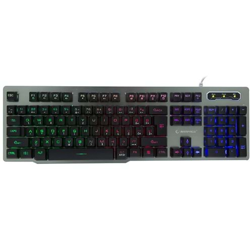 Rampage KB-R78 Grey/Black USB Rainbow Backlight LC Layout Gaming Keyboard