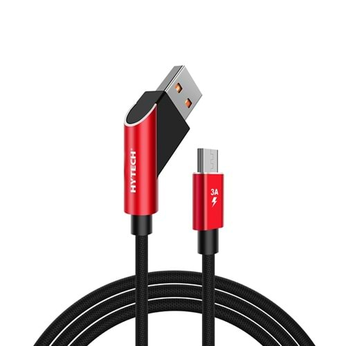 Hytech HY-X215 3A Micro Usb 1m Siyah Data + Sarj Kablosu