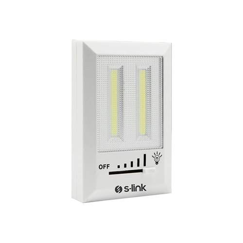 S-link SL-8700 Kademe Ayarlı Led 3*AAA Pilli Gece Lambası