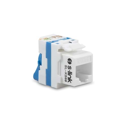 S-link SL-KS68 Cat6 UTP 180 Derece Keystone Jack Çevirmeli