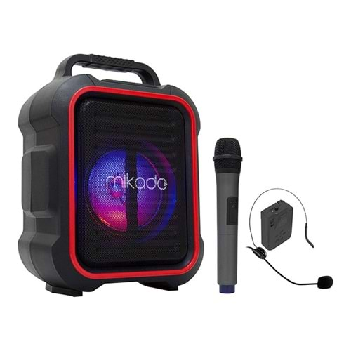 Mikado MD-116BT 15W El ve Kafa Mikrofonlu USB/SD Bluetoothlu Toplantı-Parti Hoparlör