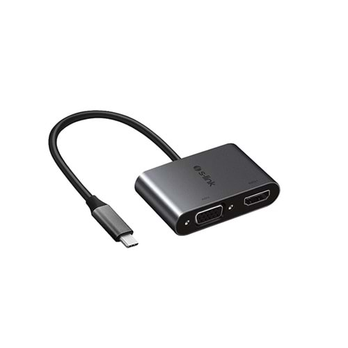 S-link SW-U516 4K@30Hz TypeC to HDMI + VGA Adaptör