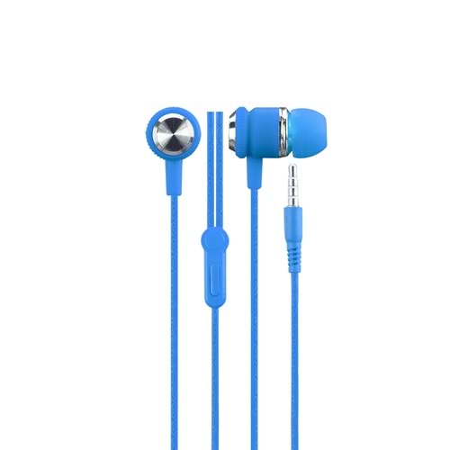 Hytech HY-XK24 Mobil Telefon Uyumlu Kulak içi Mavi/Gümüş Mikrofonlu Kulaklık