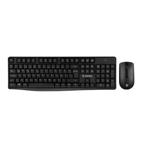 Everest KM-7500 Siyah Kablosuz Q Multimedia Klavye + Mouse Set