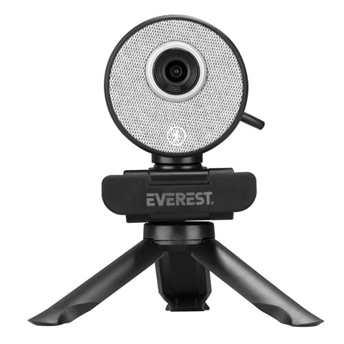 Everest SC-HD09 1080P Full HD Auto Tracking Harekete Duyarlı Tripod ve Mikrofonlu Siyah Usb Webcam Pc Kamera