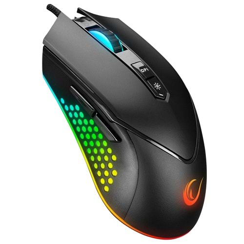 Rampage SMX-R43 X-GRIND Usb Siyah 6400 Dpi RGB Led Efektli Gaming Oyuncu Mouse