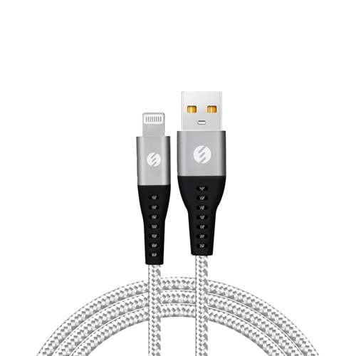 S-link Sl-STM60L 3A Fast Şarj Lightning Silver Data + Sarj Kablosu