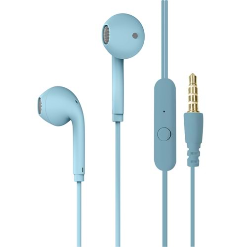S-link SL-KU175 Mobil Telefon Uyumlu Mavi Kulak İçi Mikrofonlu Kulaklık