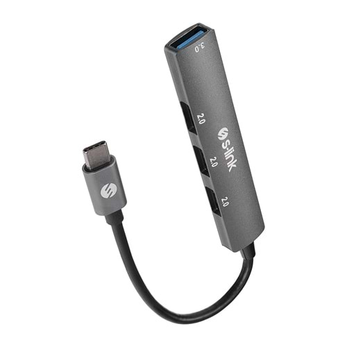 S-link SW-U324 3*USB2.0, 1*USB3.0 Type-C Metal USB Hub