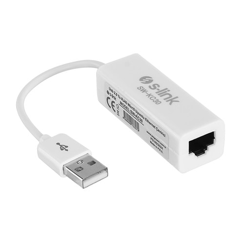 S-link SW-KC30 Usb 2.0 To RJ45 Win10 Uyumlu Ethernet Çevirici