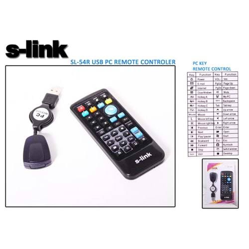 S-link SL-54R Media Center Uzaktan Kumanda