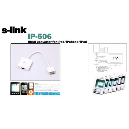 S-link IP-506 Ipod/Iphone/Ipad HDMI Konnektör