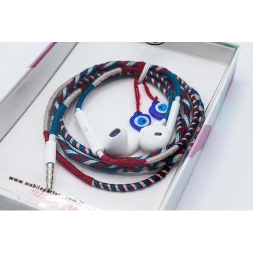 MP Hand Made Earphone 3,5 mm Jack - Red&Blue