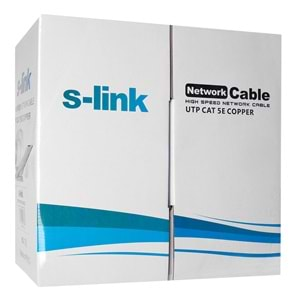 S-link SL-CAT5E05BK 305m 0.5mm 24 AWG Full Bakır UTP CAT5E Kablo