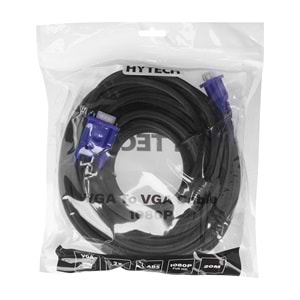 Hytech HT-VGA20 VGA M/M 20m Görüntü Aktarma Kablosu