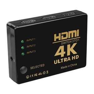 S-link SL-HSW4K33 HDMI 3TO1 SWITCH 4K*2K, IR +Adaptör