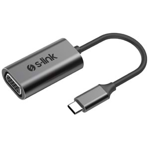 S-link SW-U514 Gri Metal Type-C to VGA Adaptör