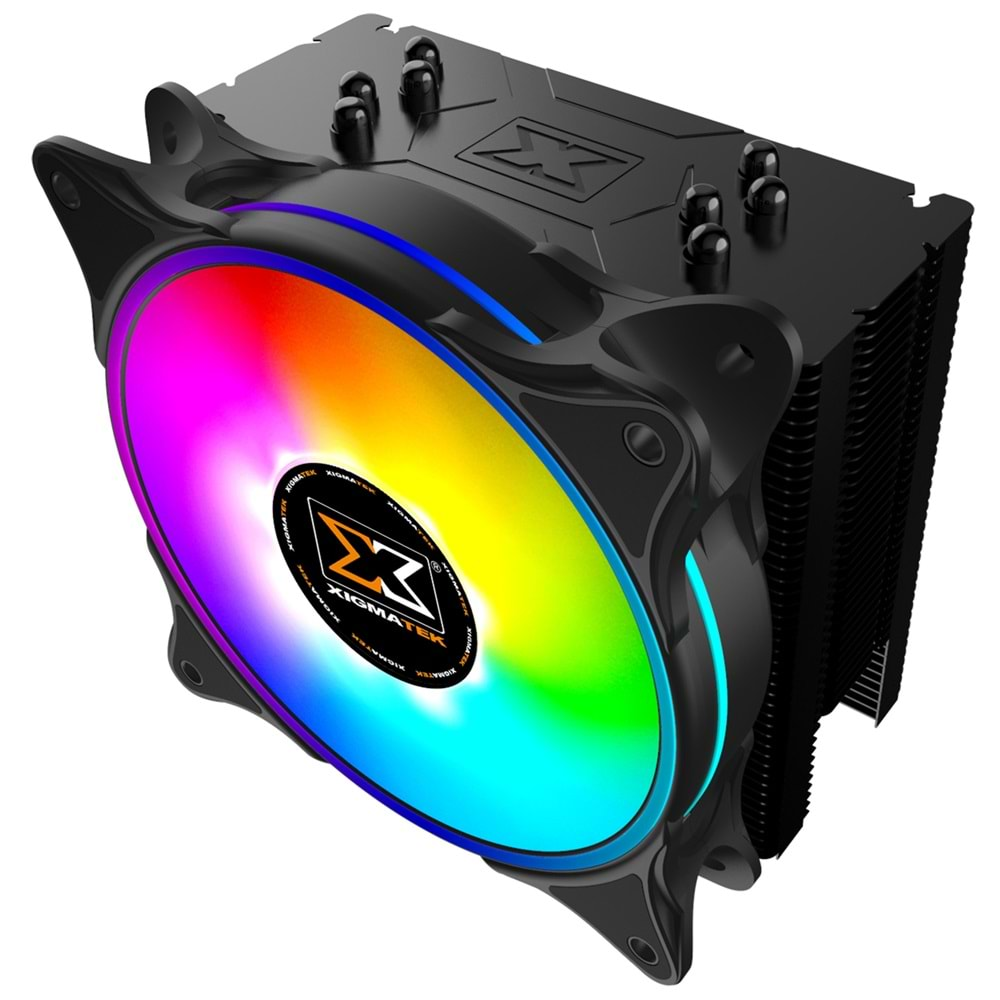 Xigmatek Windpower WP 1264 EN42371 İntel/Amd Tümü 120mm AT120 Rainbow PWM Fan Fan CPU Soğutucu