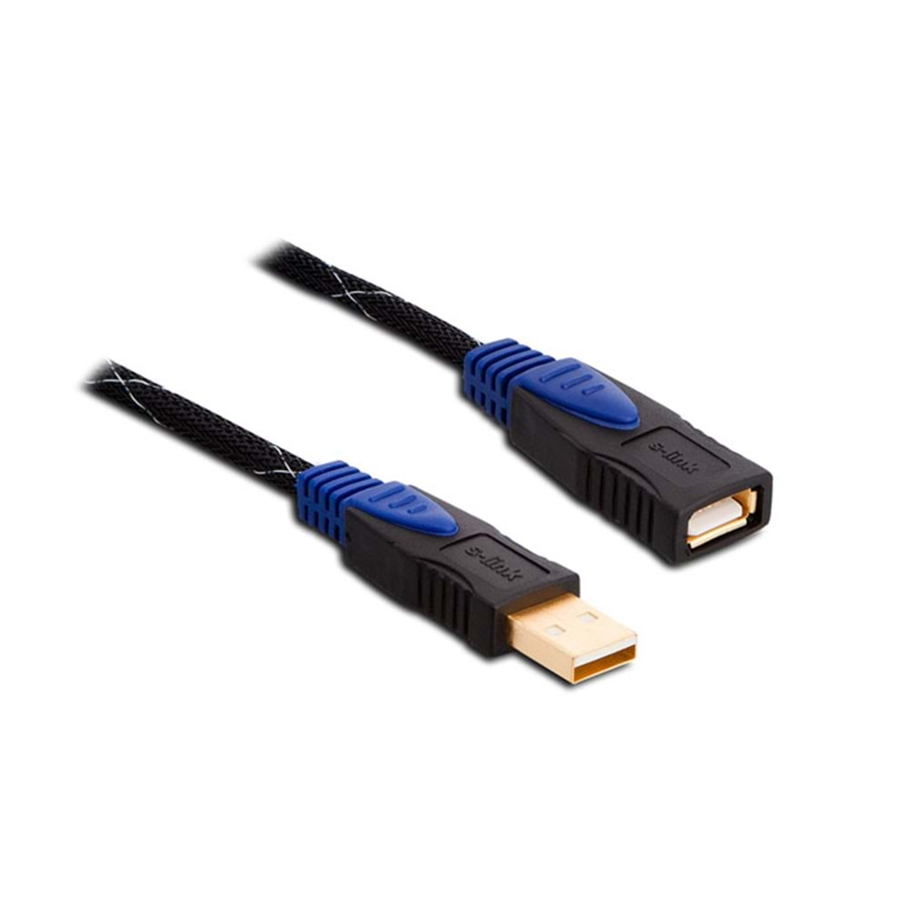 S-link SLX-977 Usb2.0 5m Gold Kılıflı Uzatma Kablosu