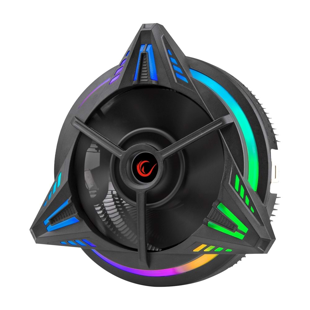 Rampage RM-C03 COOLBLADE Rainbow 43CFM 80mm Fan Intel LGA1700/AMD AM5 Uyumlu Hava Soğutmalı CPU Fan