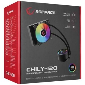 Rampage CHILY-120 72CFM 1800RPM 12cm ARGB Fan Intel/Amd 120mm Sıvı Soğutmalı CPU Fan