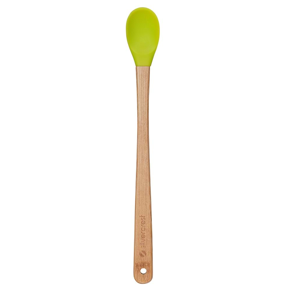 Silver Crest SPT-03 3 Lu Renkli 26CM Uzun Silikon Bambu Spatula Seti