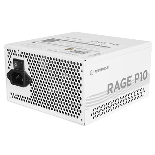 Rampage RAGE P10 850W 80+ GOLD APFC 14cm HDB Fan FULL-MODULER ATX3.0+PCIe5.0 Beyaz Gaming Power Supply